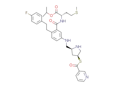 isopropyl N-{5-({[(2S,4S)-4-(pyridin-3-ylcarbonyl)thiopyrrolidin-2-yl]methyl}amino)-2-[2-(4-fluorophenyl)ethyl]benzoyl}-L-methioninate